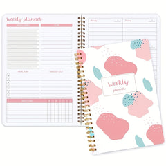 Weekly Planner Notebook: Daily Schedule Journal with Habit Tracker, To Do List