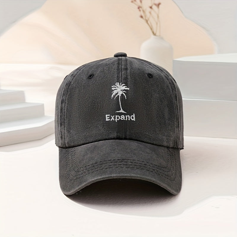 Coconut Tree Embroidery Baseball Cap Solid Cotton Hip Hop Sports Hat