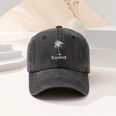 Coconut Tree Embroidery Baseball Cap Solid Cotton Hip Hop Sports Hat