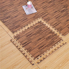 16pcs Plush Puzzle Foam Floor Mat - Interlocking Carpet Fluffy Area Rug
