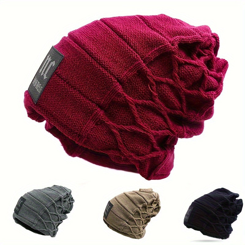 Men's Knitted Hat Beanie Thick Windproof Warm Winter Hat