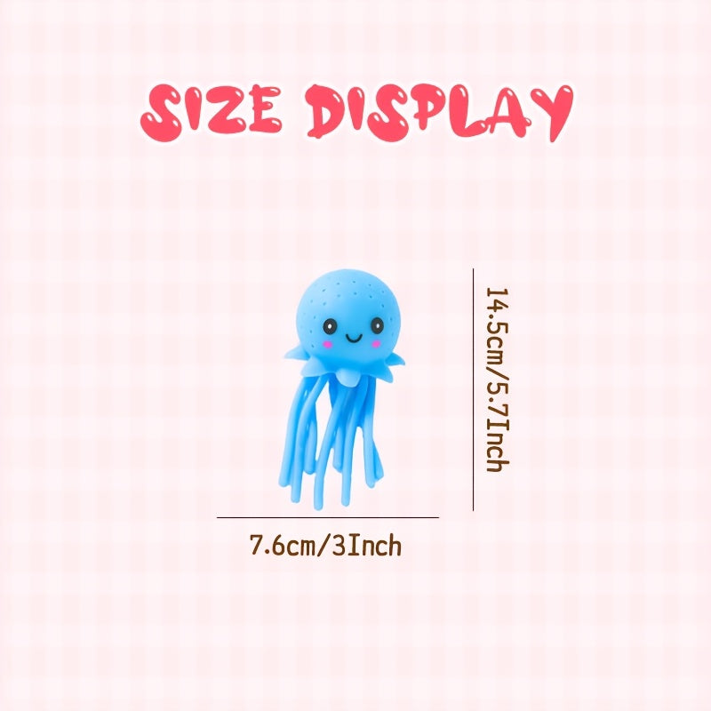 4pcs Squishy Jellyfish Squeeze Toys for Pool Holiday Party