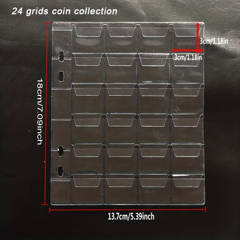10 Coin Collecting Pages, 3 Sizes, 12/20/24 Grids
