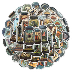Vintage Forest Specimen Bottle Stickers, Art Decals for DIY, Mixed Set