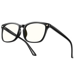 Light Blocking Glasses Square Nerd Eyeglasses Frame Anti Ray