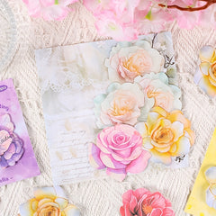 30 Sheets Retro Floral Sticky Notes Memo Stickers