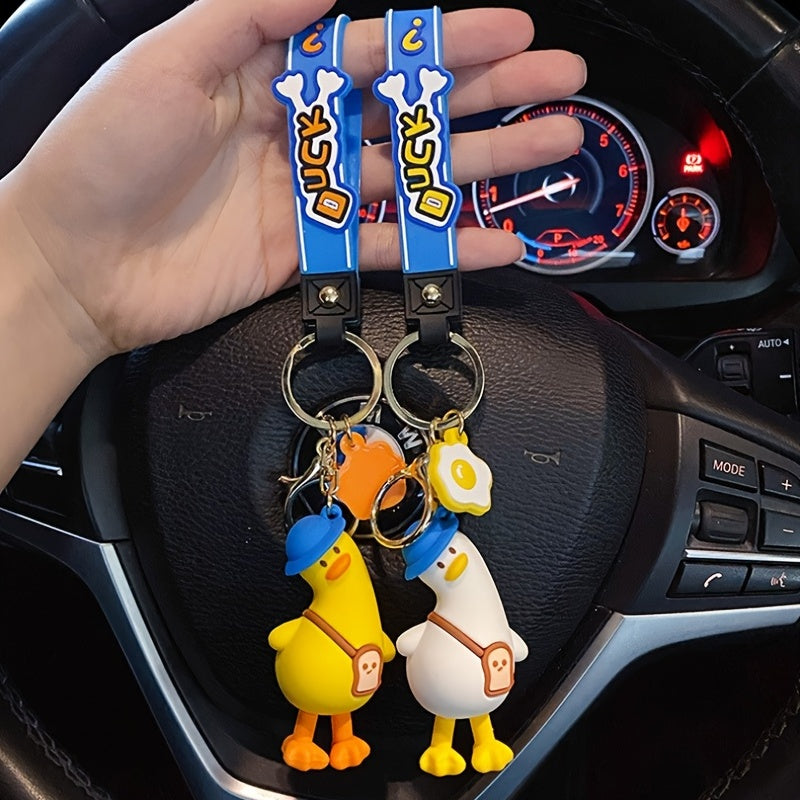 Cartoon Duck Doll Key Chain For Men Couple Bag Pendant Car Keychain