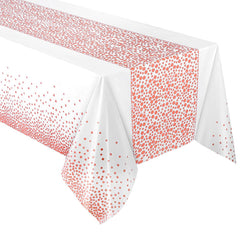 Small Polka Dot Disposable Tablecloth Waterproof PEVA for Party Decoration
