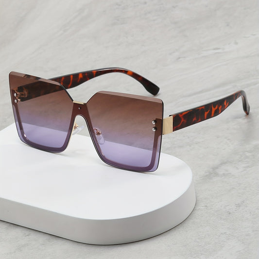 Ombre Rimless Cat Eye Sunglasses UV400 Sun Shades