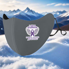 DV Awareness 3D Print Fleece Lined Face Mask Windproof Cold Protection
