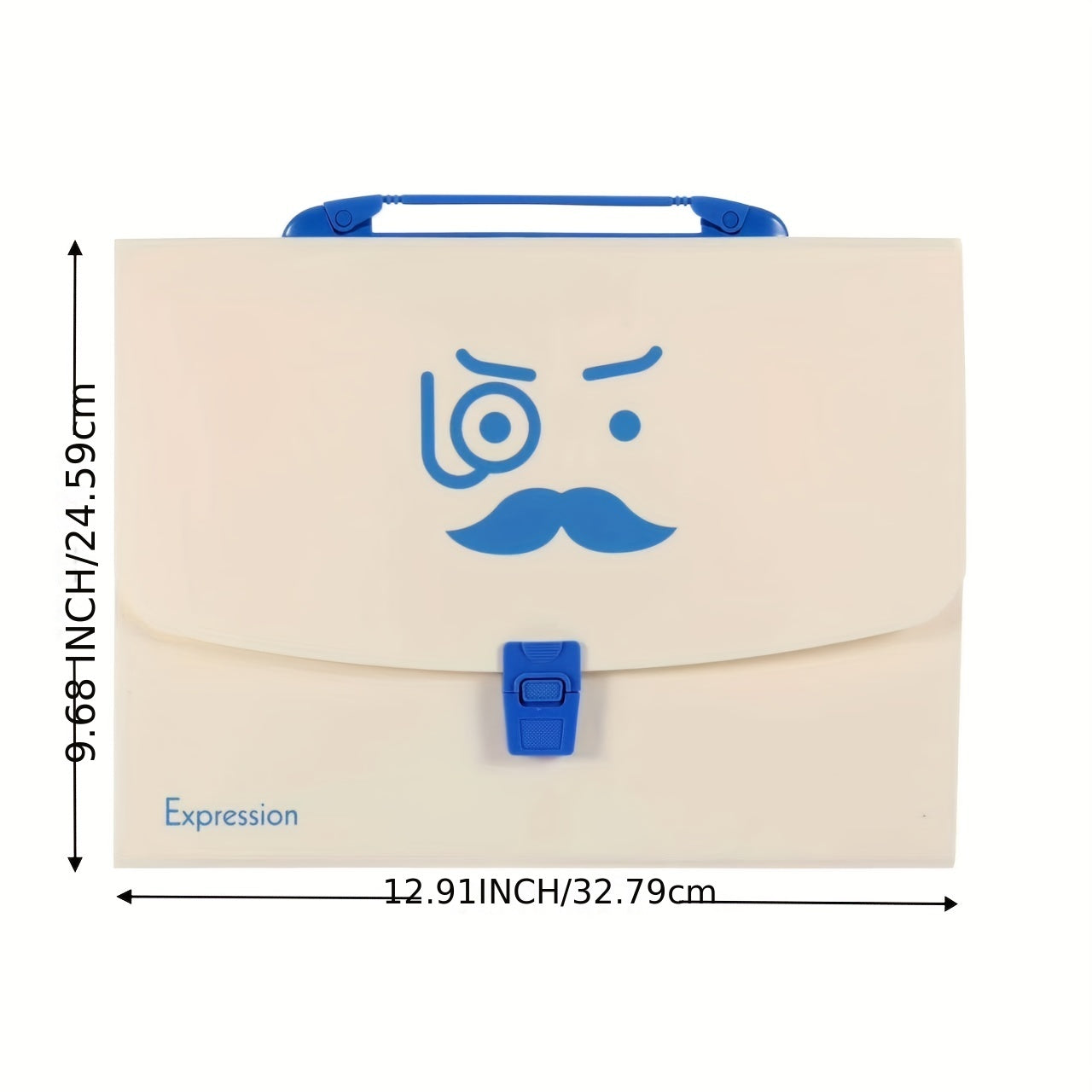 Cartoon Expression Organization Bag A4 13 Grids + Label Sticker