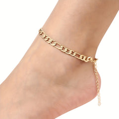 Golden Silvery Beach Anklet