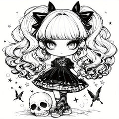 Gothic Coloring Book - 22 Pages - Thickened Paper - Unique Cover