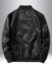 Men's Embroidered Waterproof Windproof Jacket Zipper Front