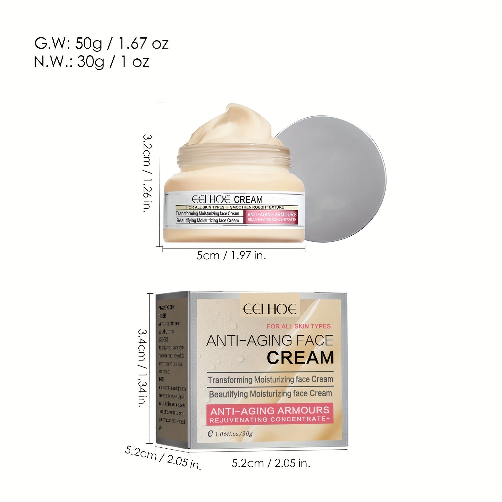 Collagen Cream Moisturizer for Face & Neck 30g