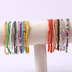 10pcs Bohemian Rice Bead Bracelet Anklet Girl's Gift