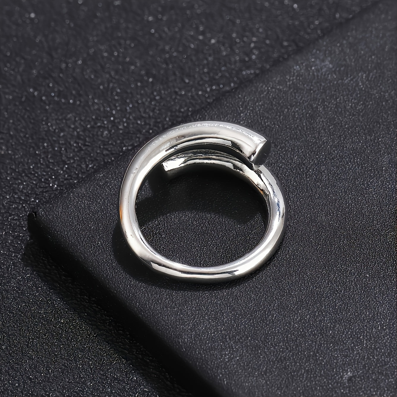 Minimalist Female Creative Geometry Ring Silver Plated Jewelry Gift