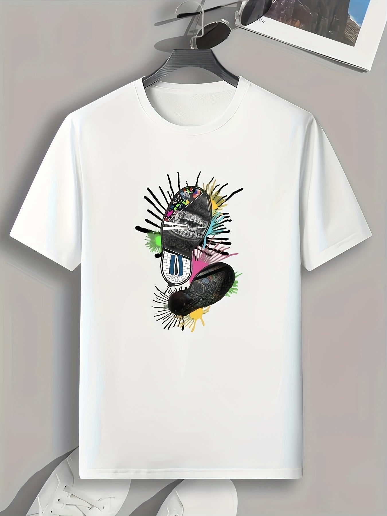 Creative Pattern Print Men's Graphic T shirt Casual Comfy Tees For Summer
