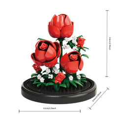 Building Blocks Flower Pot Plant Assembly Toy Decoration Gift