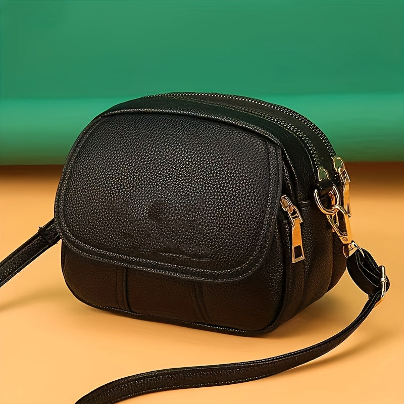 Red Leather Texture Women's Waist Bag Crossbody Bag