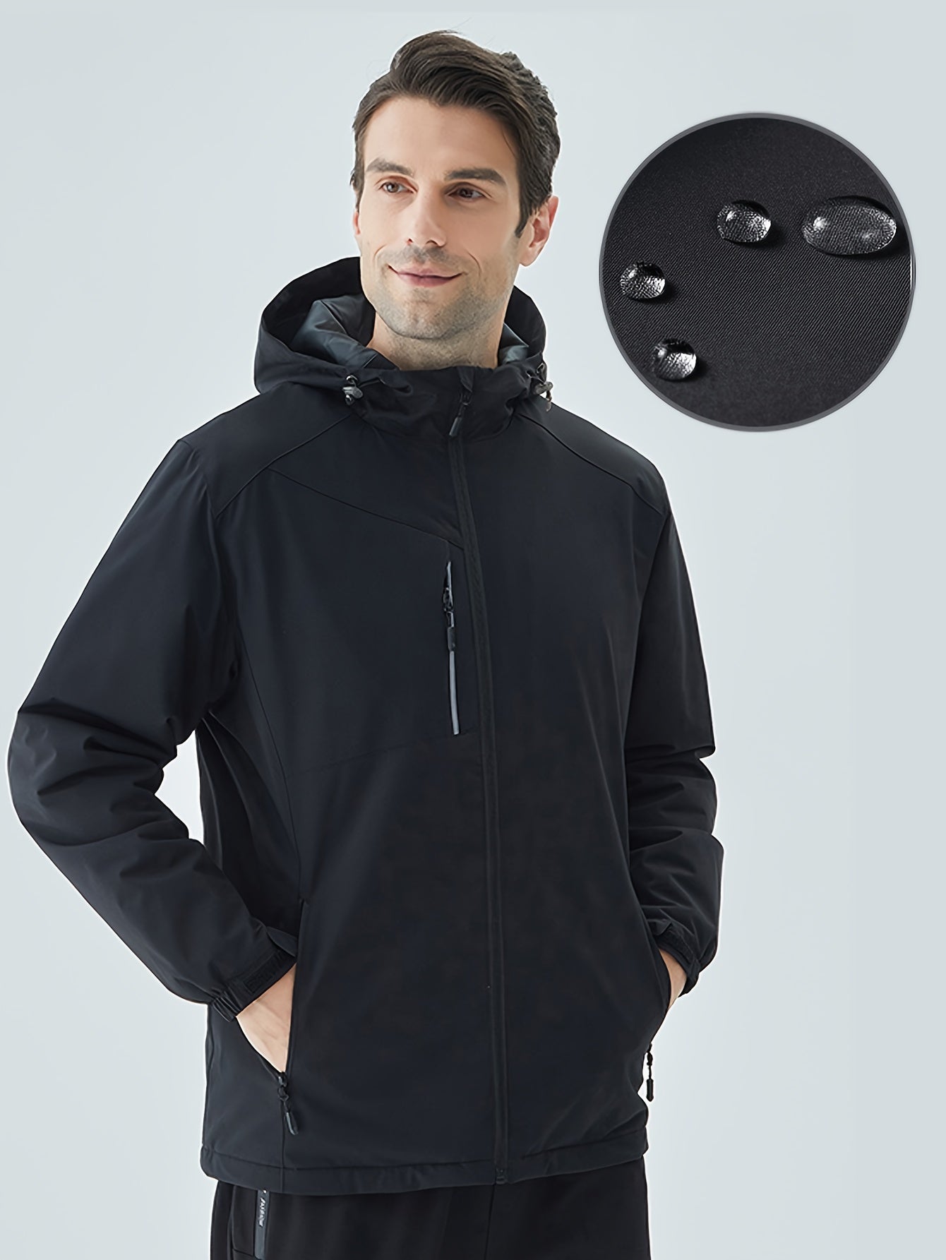 Men's Hooded Windbreaker Jacket for Autumn Winter