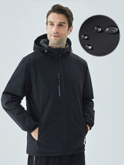 Men's Hooded Windbreaker Jacket for Autumn Winter