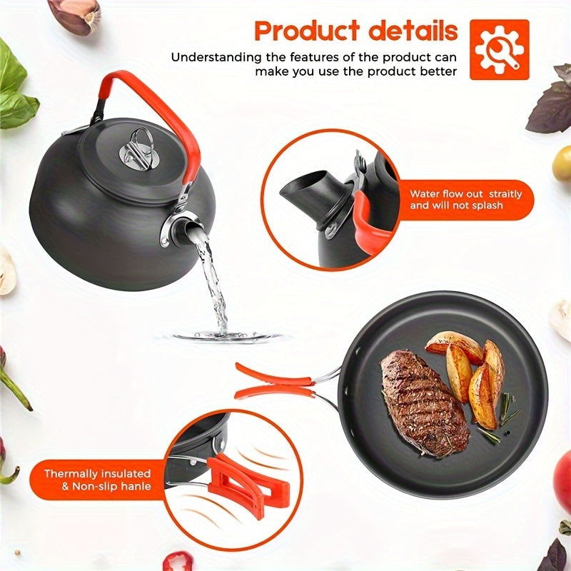 3-in-1 Aluminum Camping Pot Set for Outdoor Picnic