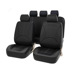 Perforated Leather 4pc Suit Car Seat Cover Set Business Style PVC