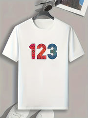 Number Print Men's Graphic T shirt Casual Comfy Tees For Summer