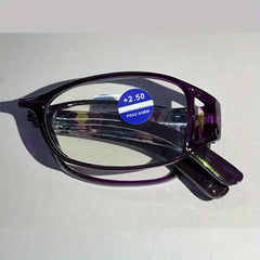 Print Flower Anti Light Blocking Reading Glasses For Women