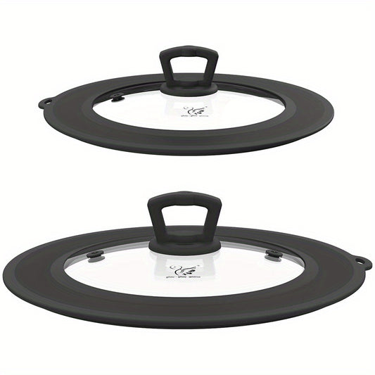 Universal Vented Glass Lid Set for Pots & Pans, 2-Pack