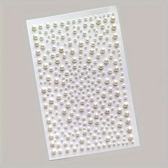325pcs Adhesive Pearl Stickers for DIY Crafts Makeup Nail Scrapbook Decor