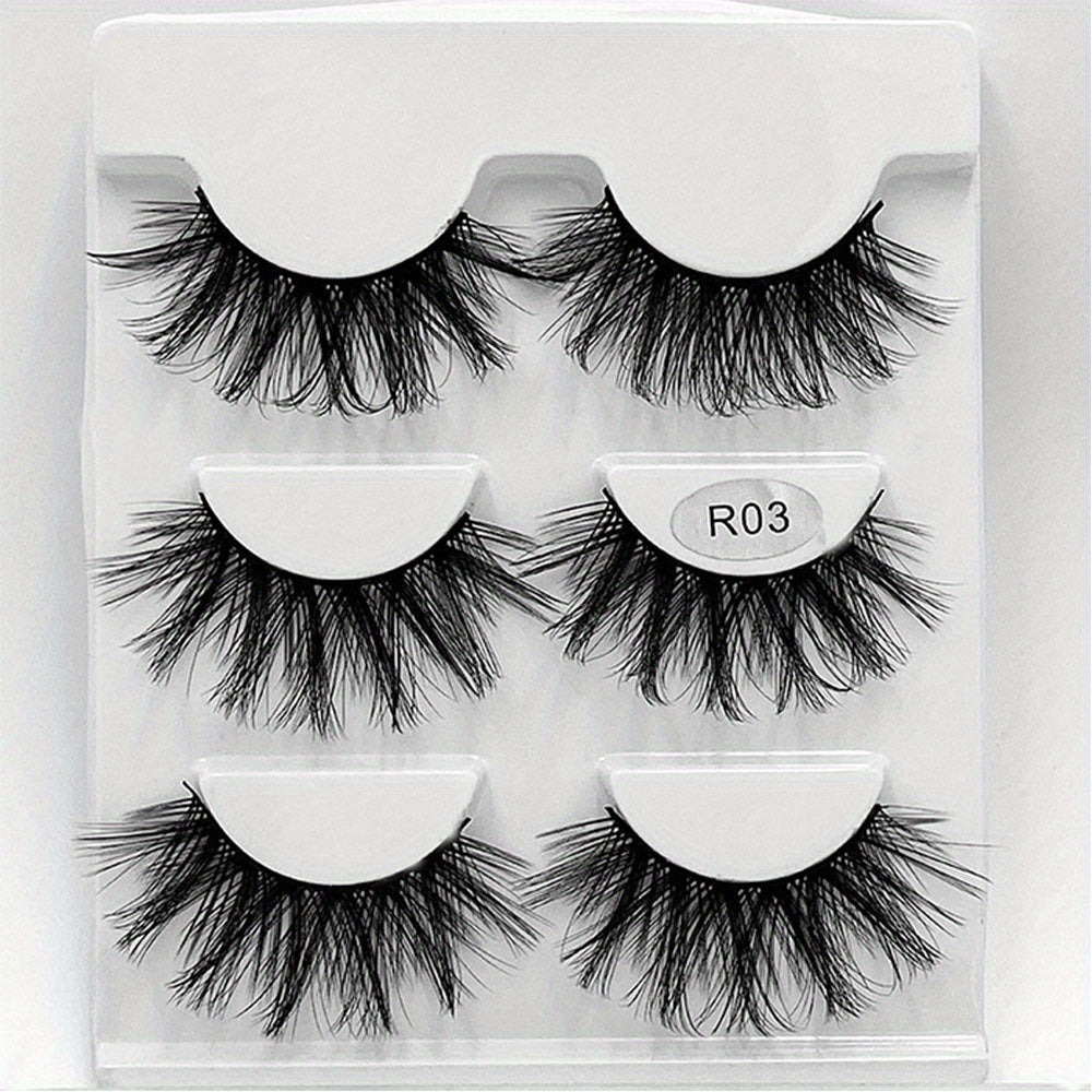 Thick 3D Crisscross False Eyelashes Long Mink Lashes For Women