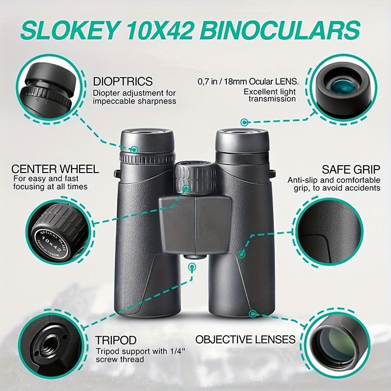 10x42 Professional Binoculars for Long Distance Viewing