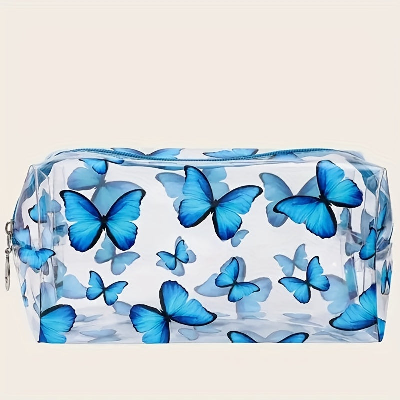 Butterfly Print Cosmetic Bag Waterproof Travel Storage Bag