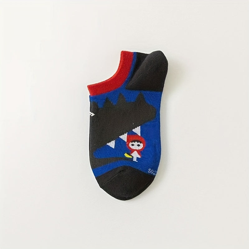 5 Pairs Men's Cotton Ankle Socks For Sneakers & Sports Shoes
