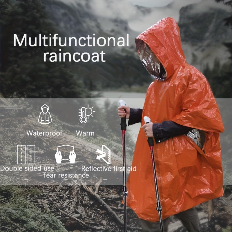 Portable Emergency Raincoat for Camping Hiking