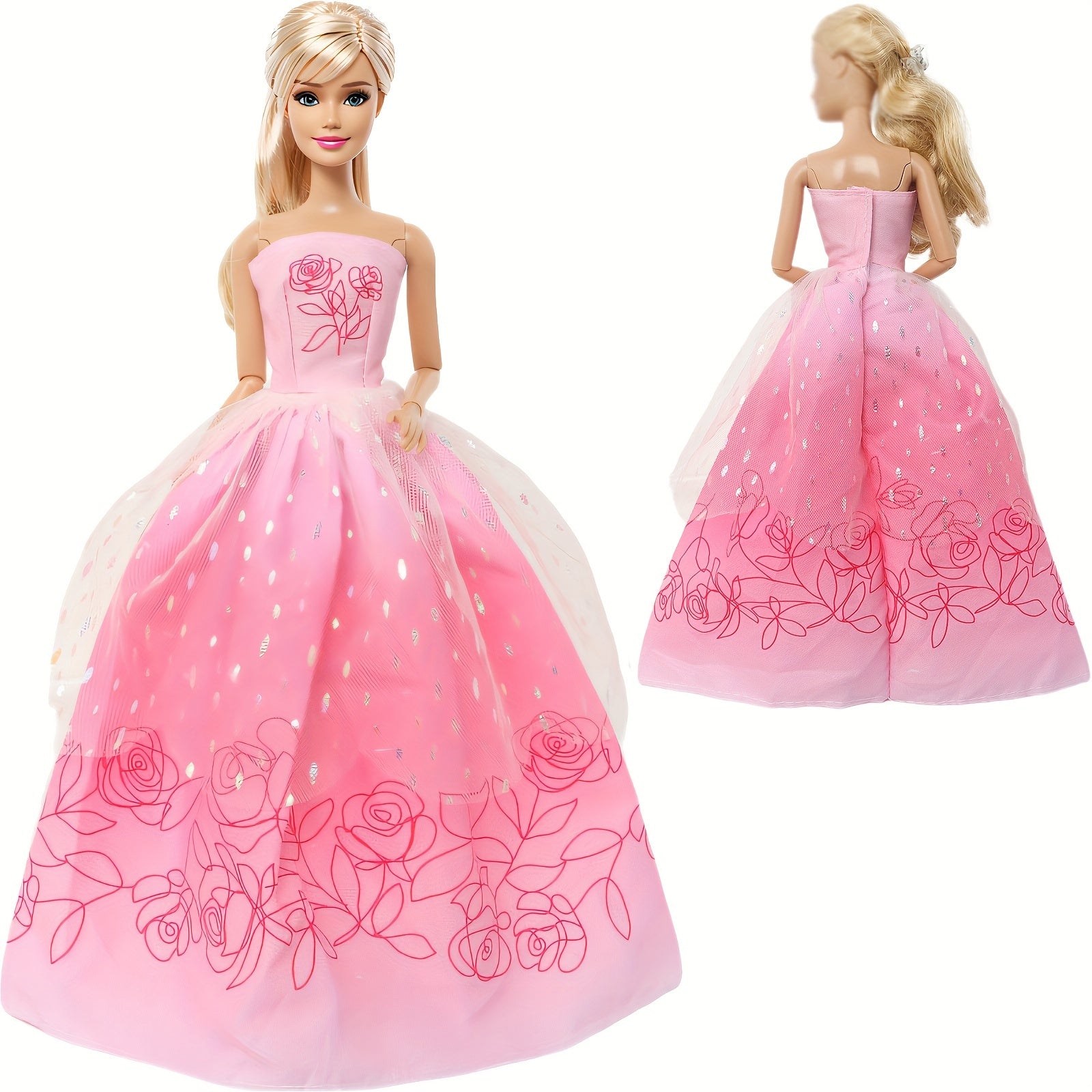 Princess Strapless Wedding Dress for 11.5" Doll