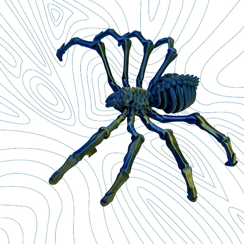 3D Printed Flexible Spider Sculpture Desk Ornament for Halloween Christmas