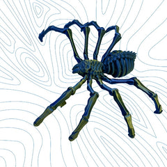 3D Printed Flexible Spider Sculpture Desk Ornament for Halloween Christmas