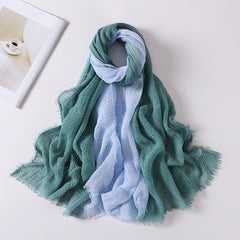 Gradient Linen Turban Scarf for Women