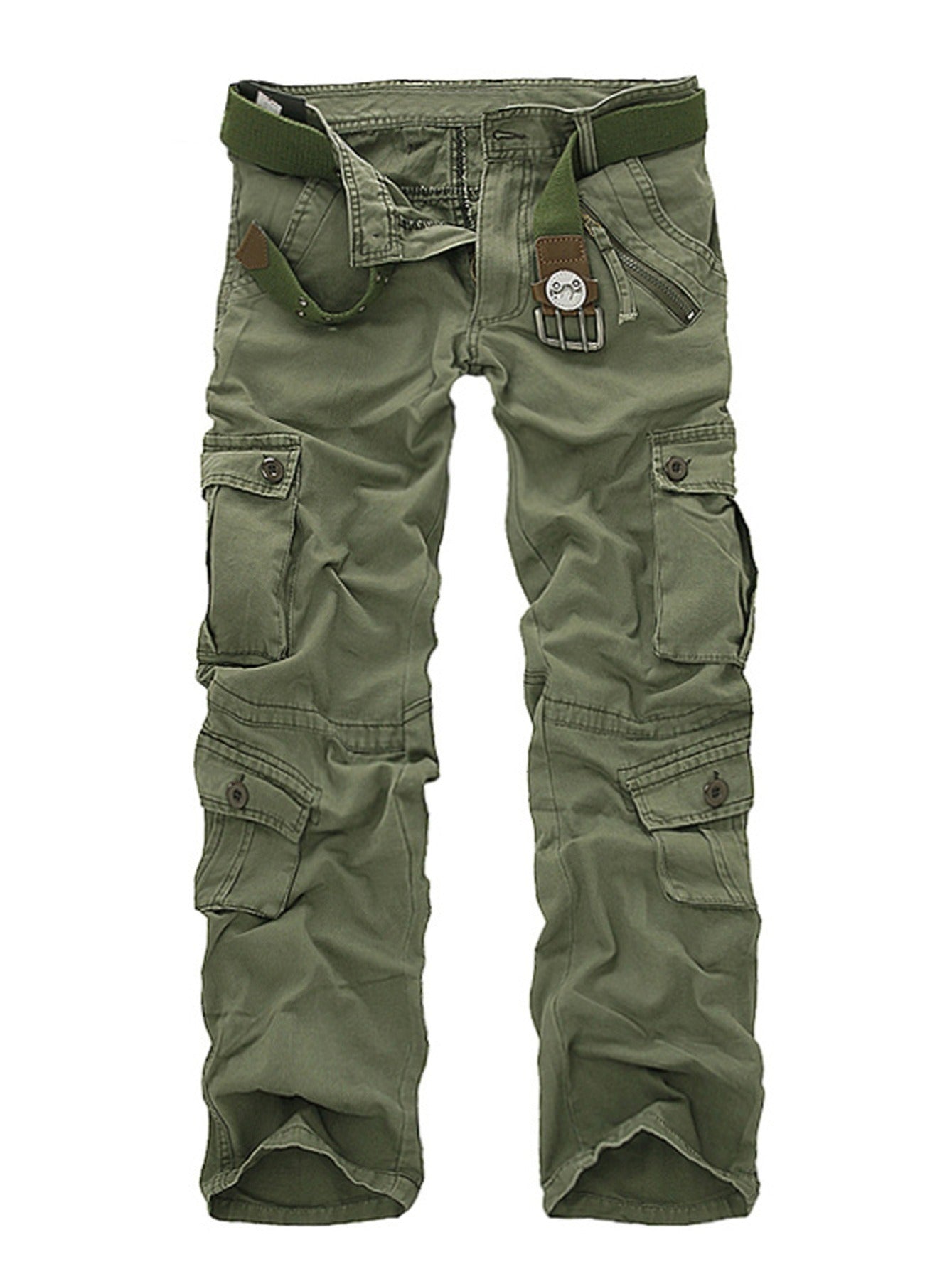 Men's Loose Washed Cargo Jeans Plus Size
