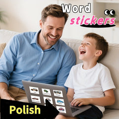 Polish Vocabulary Stickers for Toddlers - Interactive Language Learning Stickers