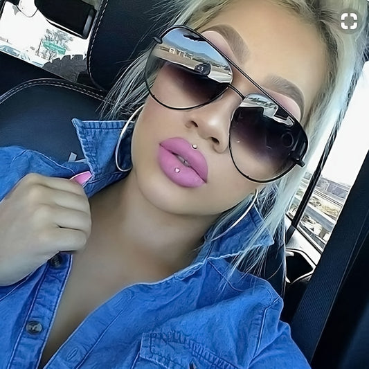 Vintage Oversized Round Sunglasses for Women Sun Protection