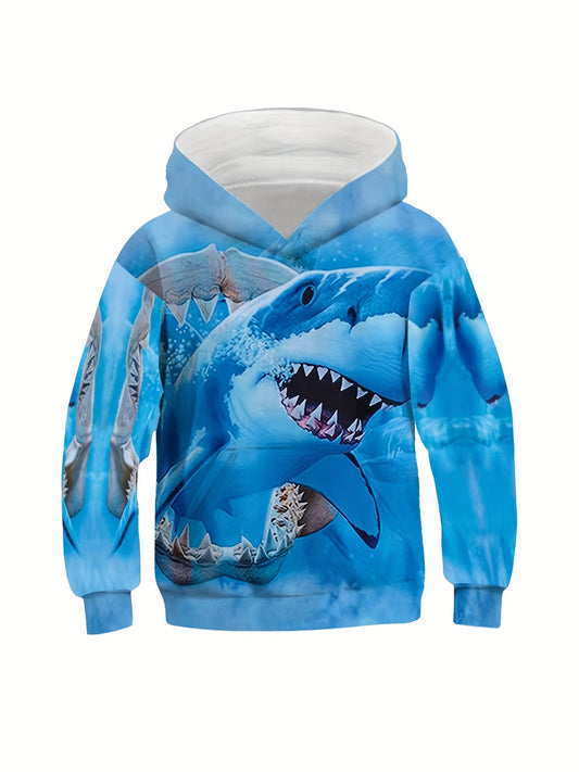 Kids' 3D Sharp Print Hooded Sweatshirt