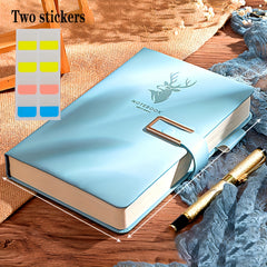 Custom A5 Notebook 400 Pages Thick Soft Cover 2 Stickers Bookmark Waterproof