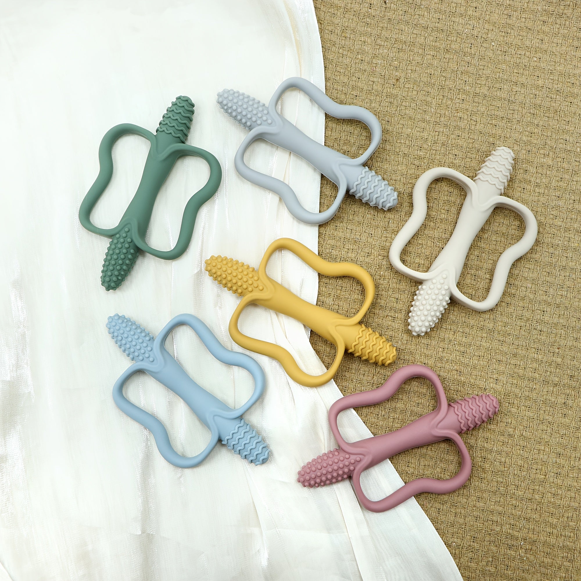 Soft Silicone Teething Toys for Babies 0-6 Months - 5 Pack