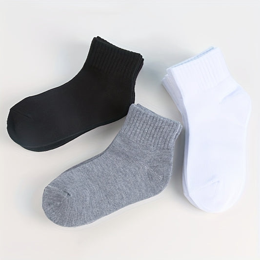 3 Pairs Boys High Elastic Breathable Comfy Socks For 4-12 Years