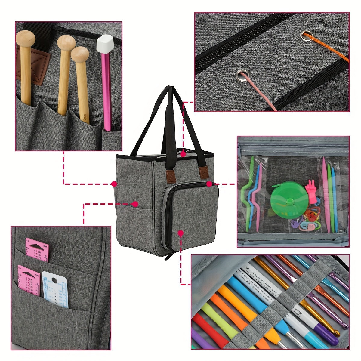 Portable Handheld Sewing Bag Large Capacity Storage Bag