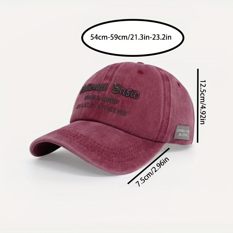 Embroidered Alphabet Baseball Cap Soft Top Cap Japanese Sun V